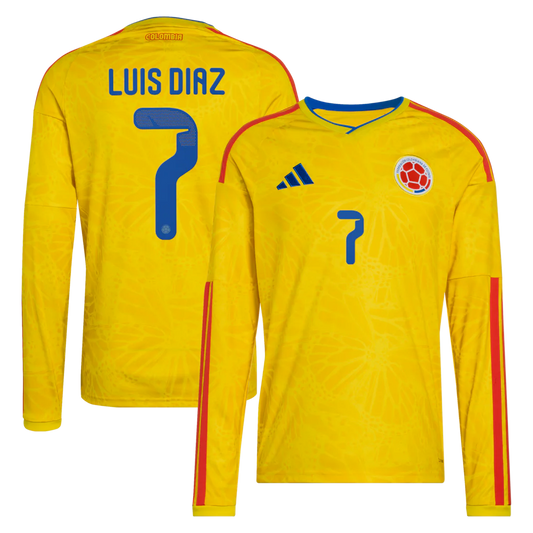 Luis Diaz Kolumbien Nationalmannschaft adidas 2026 Home Replica Langarmtrikot – Gelb Auf Lager – Dieser Artikel wird innerhalb von 4 Werktagen versendet.