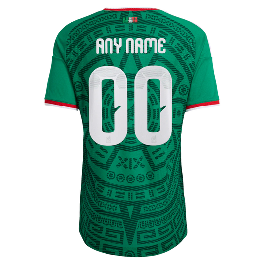 Mexiko Nationalmannschaft adidas 2026 Authentic Heimtrikot mit individueller Beflockung – Grün