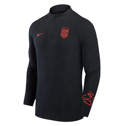 USWNT Nike 2023 Strike Drill Performance Langarm-Oberteil mit Viertelreißverschluss – Schwarz