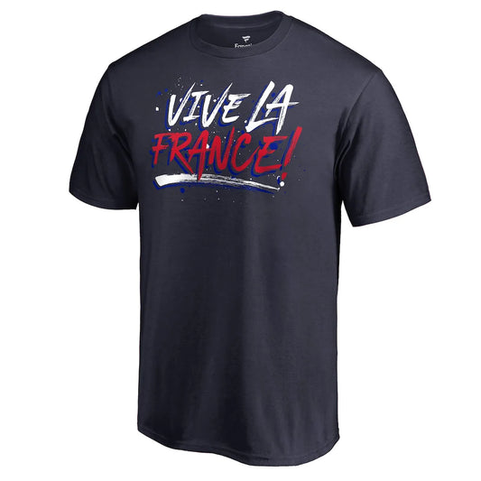 Frankreich Vive Le France T-Shirt – Marineblau
