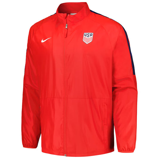 USMNT Nike 2023 Academy AWF Raglan Full-Zip Jacket - Red