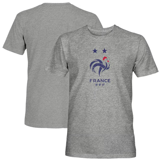 Frankreich Nationalmannschaft 1863FC Color Badge Vintage Tri-Blend T-Shirt - Grau