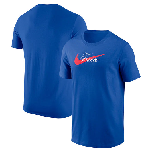 Frankreich Nationalmannschaft Nike Team Wordmark Swoosh Core T-Shirt - Royal