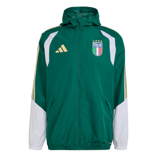 Beliebteste italienische Nationalmannschaft adidas FIFA x World Cup 2026 Tiro Allwetter-Full-Zip-Jacke - Grün